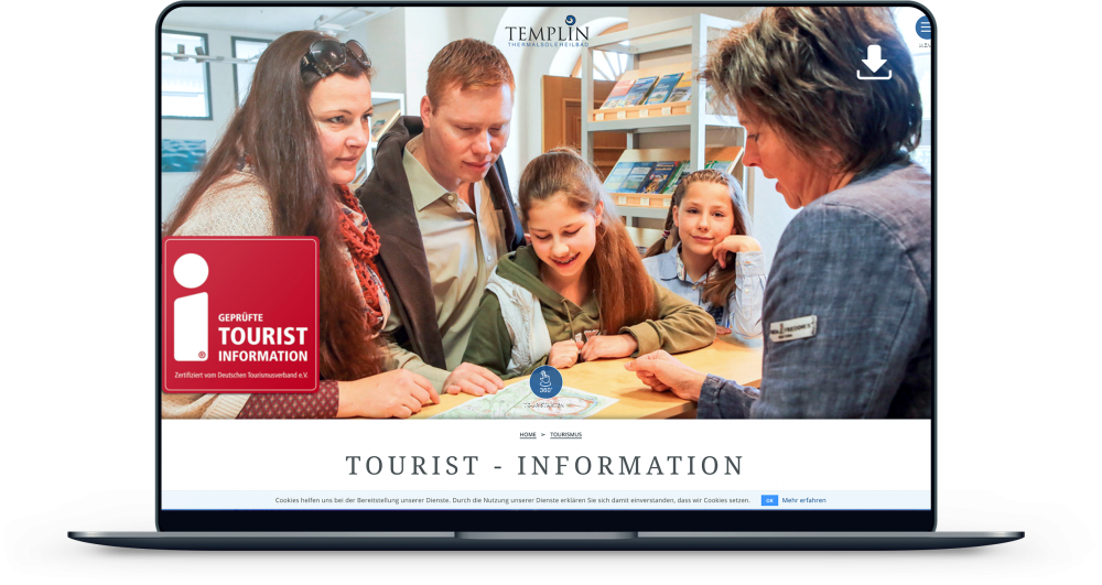 Website der Touristeninformation Templin