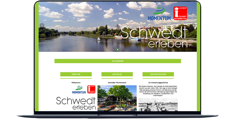 Website der Touristeninformation Schwedt
